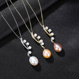 Freshwater Pearls Pendant Necklace Women 925 Silver Fine Jewelry