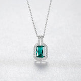 925 Silver Gemstone Pendant Necklace for Women Wedding