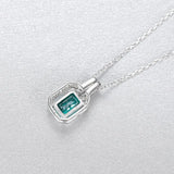 925 Silver Gemstone Pendant Necklace for Women Wedding