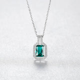 925 Silver Gemstone Pendant Necklace for Women Wedding