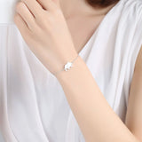 925 Sterling Silver Elephant Adjustable Bracelet for Women Girls