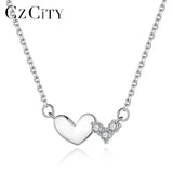 925 Silver Heart Pendant Necklace Women's Wedding Engagement Jewelry