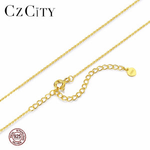 925 Sterling Silver Women Chain Necklace in Two Colors Rope Chains