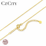 925 Sterling Silver Women Chain Necklace in Two Colors Rope Chains