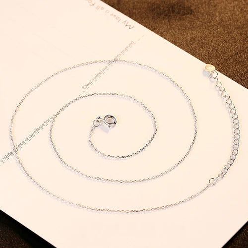925 Sterling Silver Women Chain Necklace in Two Colors Rope Chains