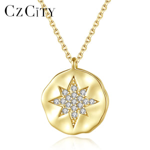 Sterling Silver CZ Pendant Necklace with Ball Beads Charms