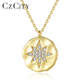 Sterling Silver CZ Pendant Necklace with Ball Beads Charms