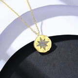 Sterling Silver CZ Pendant Necklace with Ball Beads Charms