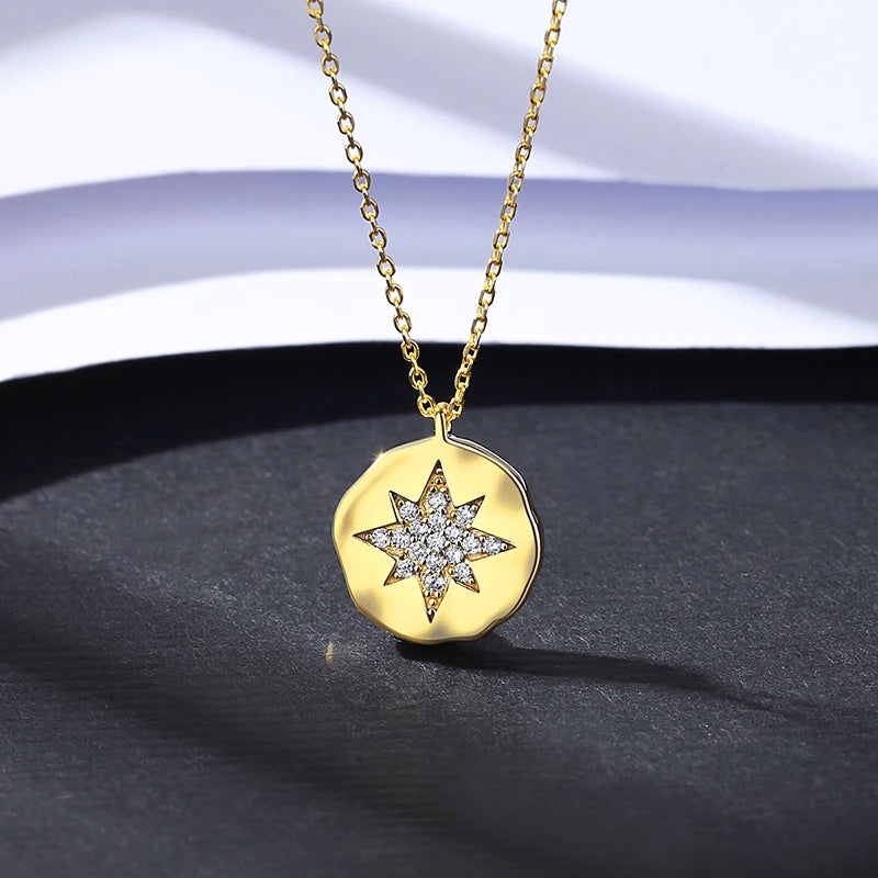 Sterling Silver CZ Pendant Necklace with Ball Beads Charms