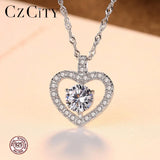 Clear CZ Pendant with Chain Vintage Charm Necklace