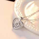 Clear CZ Pendant with Chain Vintage Charm Necklace