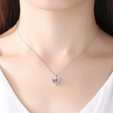 Clear CZ Pendant with Chain Vintage Charm Necklace