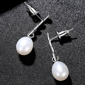 Angel Wing Stud Earrings 925 Silver CZ Pearl Jewelry Gift