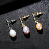 Angel Wing Stud Earrings 925 Silver CZ Pearl Jewelry Gift