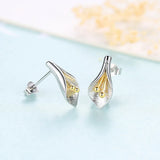 925 Sterling Silver Tulip Flower Stud Earrings for Women SE0394