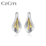 925 Sterling Silver Tulip Flower Stud Earrings for Women SE0394
