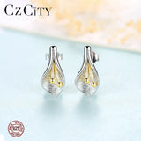 925 Sterling Silver Tulip Flower Stud Earrings for Women SE0394
