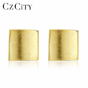 Square Silver Stud Earrings for Women SE0175