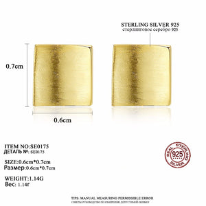 Square Silver Stud Earrings for Women SE0175