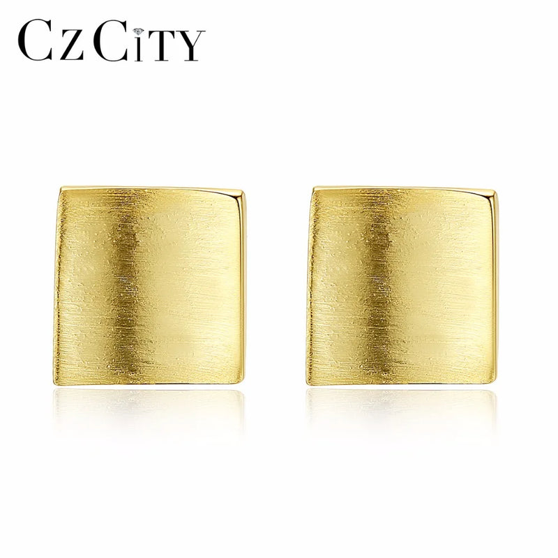 Square Silver Stud Earrings for Women SE0175