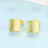Square Silver Stud Earrings for Women SE0175