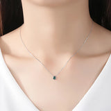 925 Sterling Silver Topaz Gemstone Pendant Necklace for Women