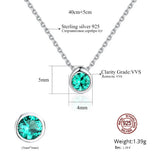 925 Sterling Silver Topaz Gemstone Pendant Necklace for Women