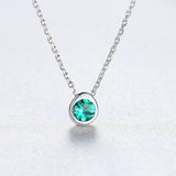 925 Sterling Silver Topaz Gemstone Pendant Necklace for Women