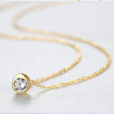 925 Sterling Silver Topaz Gemstone Pendant Necklace for Women