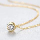 925 Sterling Silver Topaz Gemstone Pendant Necklace for Women