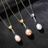 Sterling Silver Pearl Pendant Necklace for Women FN-0225
