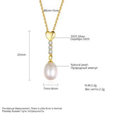 Sterling Silver Pearl Pendant Necklace for Women FN-0225