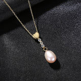 Sterling Silver Pearl Pendant Necklace for Women FN-0225