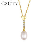 Sterling Silver Pearl Pendant Necklace for Women FN-0225
