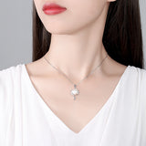 Freshwater Pearl Pendant Necklace 925 Silver Jewelry Christmas