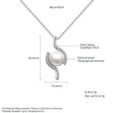 Freshwater Pearl Pendant Necklace 925 Silver Jewelry Christmas