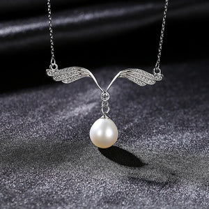 Freshwater Pearl Pendant Necklace 925 Sterling Silver Fine Jewelry