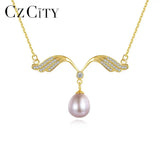 Freshwater Pearl Pendant Necklace 925 Sterling Silver Fine Jewelry