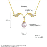Freshwater Pearl Pendant Necklace 925 Sterling Silver Fine Jewelry