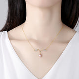 Freshwater Pearl Pendant Necklace 925 Sterling Silver Fine Jewelry