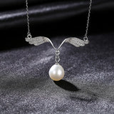 Freshwater Pearl Pendant Necklace 925 Sterling Silver Fine Jewelry