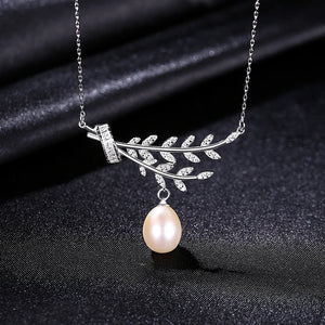 Pearl Pendant Necklace 925 Silver Fine Jewelry