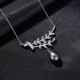 Pearl Pendant Necklace 925 Silver Fine Jewelry