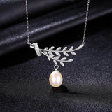 Pearl Pendant Necklace 925 Silver Fine Jewelry