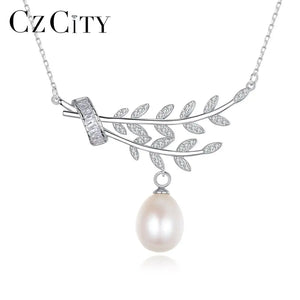 Pearl Pendant Necklace 925 Silver Fine Jewelry