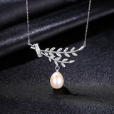 Pearl Pendant Necklace 925 Silver Fine Jewelry