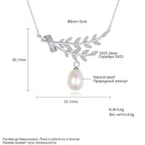 Pearl Pendant Necklace 925 Silver Fine Jewelry