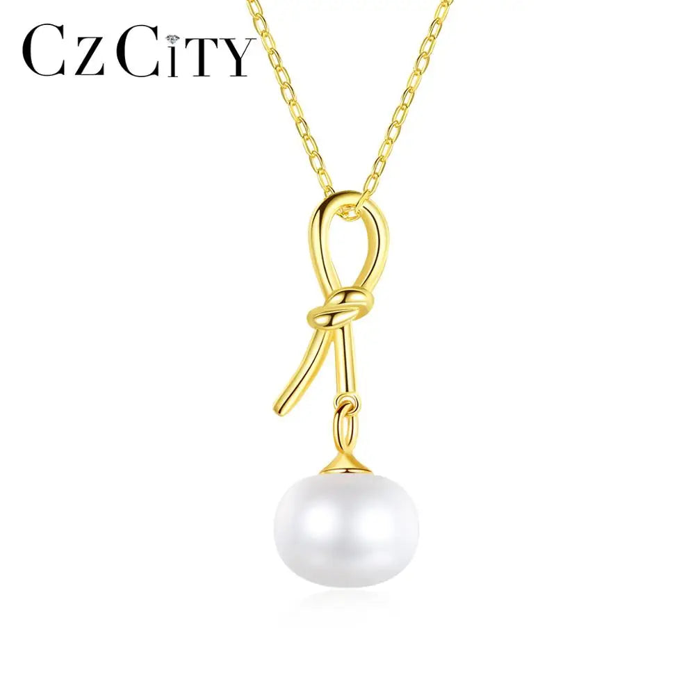 Natural Pearl Pendant Necklace S925 Sterling Silver Vintage Wedding Bridal