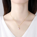 Natural Pearls Pendant Necklace 925 Sterling Silver V-Shape Fine Jewelry