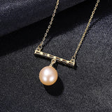 925 Silver Freshwater Pearl Pendant Necklace for Women Bridal Wedding Christmas